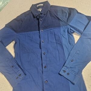 Express Navy Button-Up Shirt